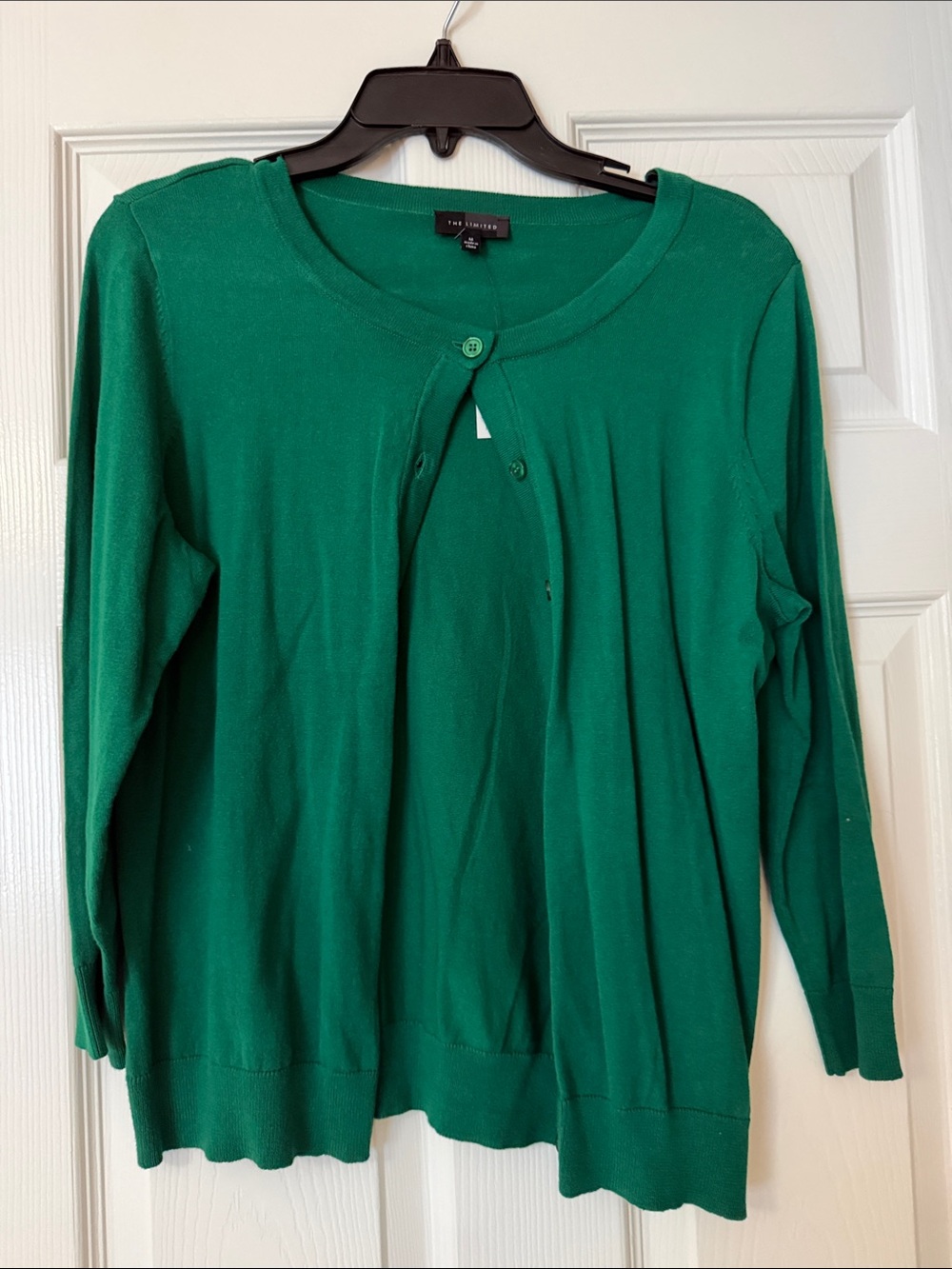NWT limited brand  Emerald Green Lightweight Button-Front Cardigan
